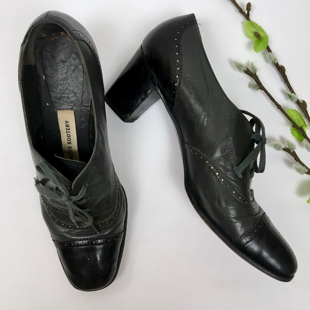 SAKS Vintage Beth's Bootery Loafer Heels Size 8.5